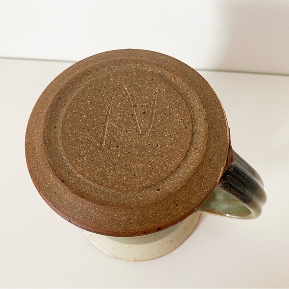 Handmade Pottery Mug – Rustic Glazed Stoneware Ceramic Coffee Cup, Beige, Brown - Picture 5 of 5